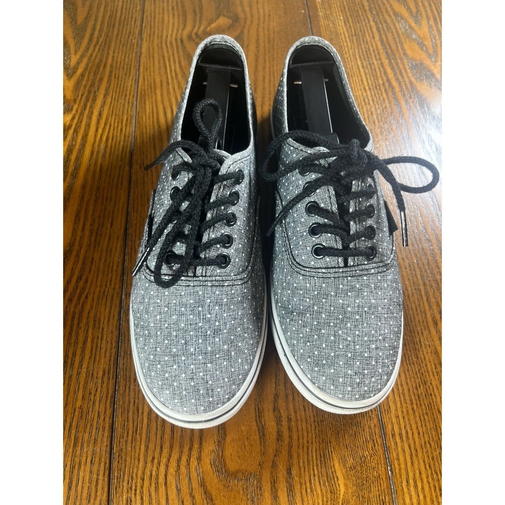 VANS Off the Wall Casual Gray Canvas Skateboarding Women's 6.5 Low Top Shoes